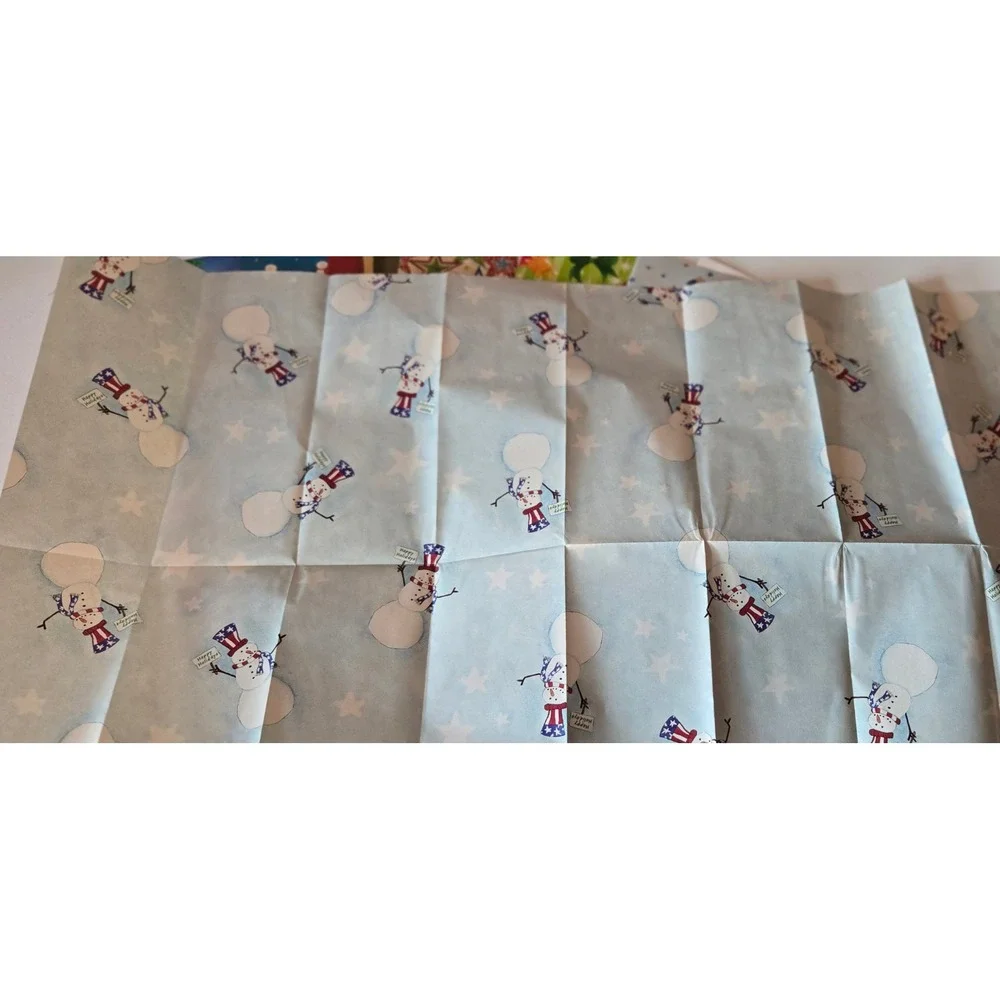 Assorted Full Sheet Gift Wrapping Paper Lot Christmas Holiday Retro Unused